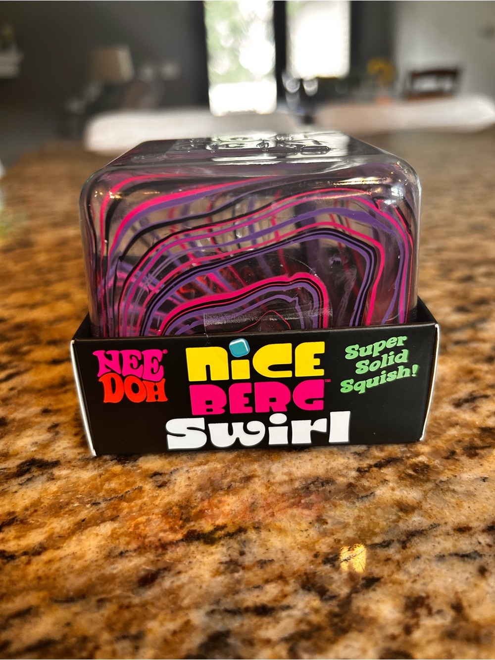 Needoh Nice Berg Swirl Squish Toy - Purple & Pink. New. Authentic